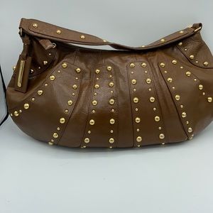 Via Spiga Genuine leather studded handbag